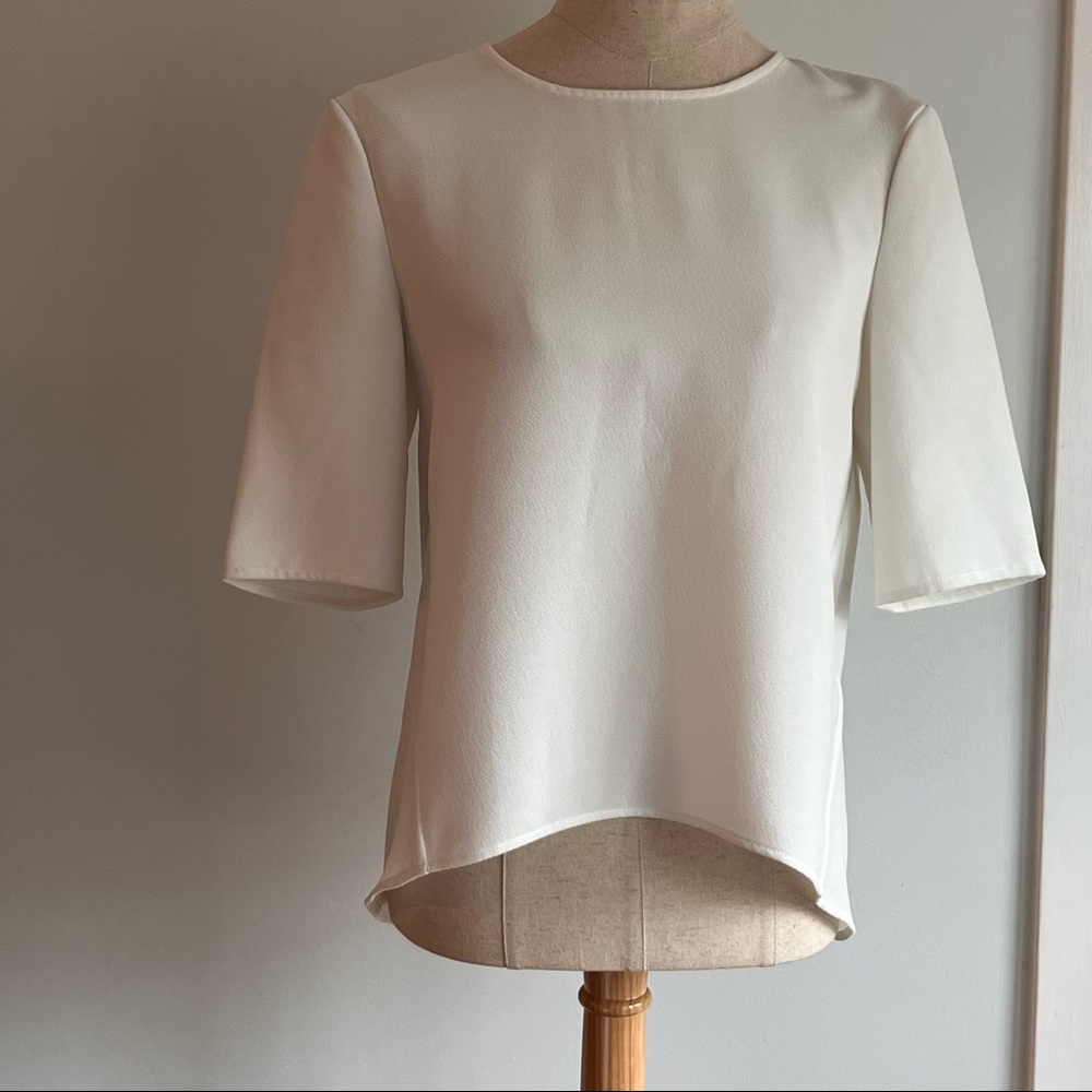 Whistles White Short Sleeve Top, Size 6